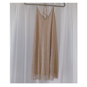 Gold shift dress